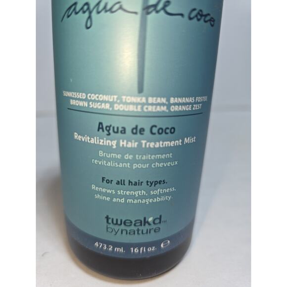 2 NEW Tweak'd by Nature AQUA DE COCO Hair Mist 16 oz Limited Edition SEALED - Picture 3 of 7